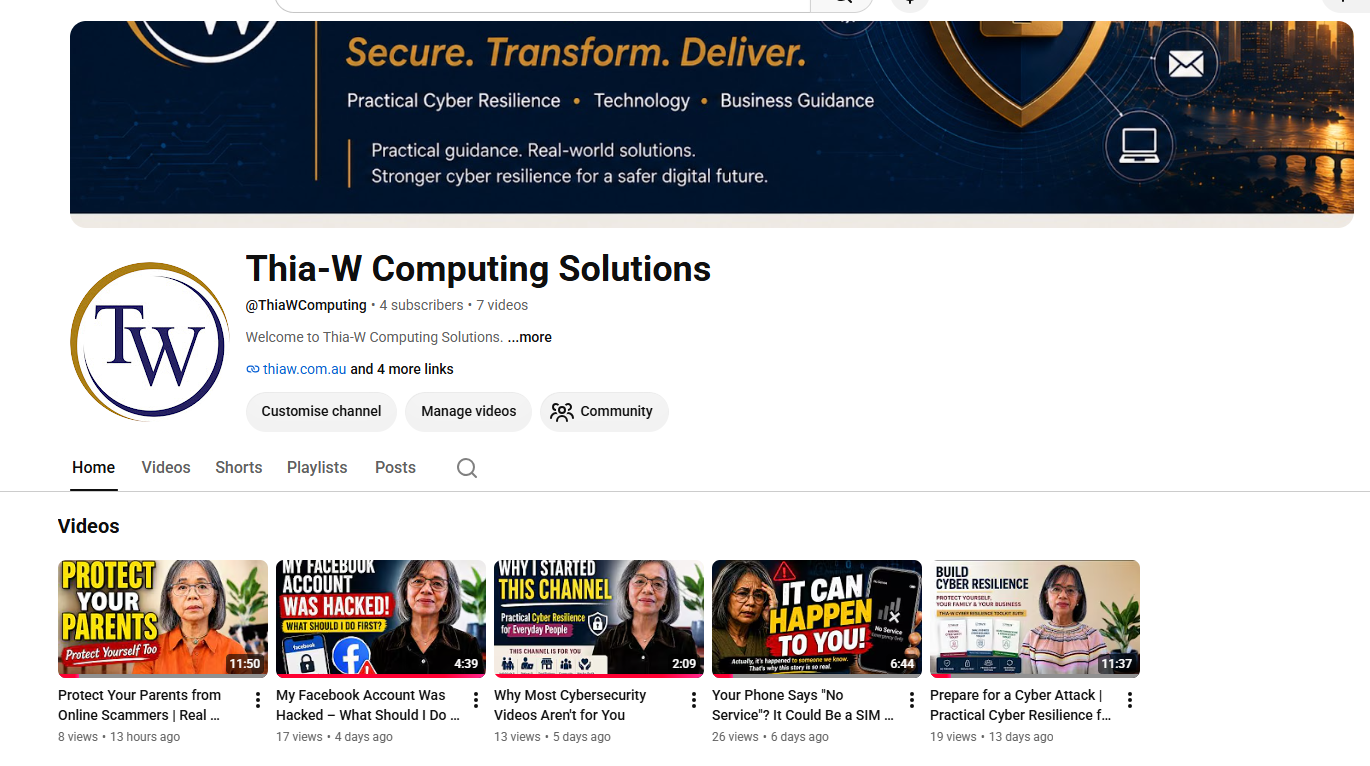 Thia-W Computing Solutions YouTube Channel